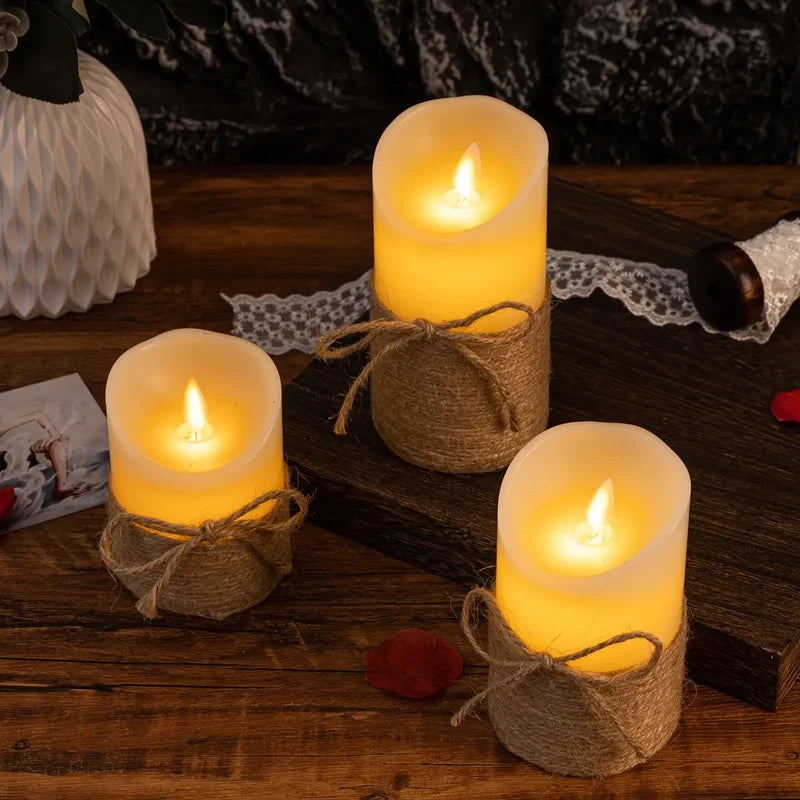 Flameless LED Pillar Candle Sets 14