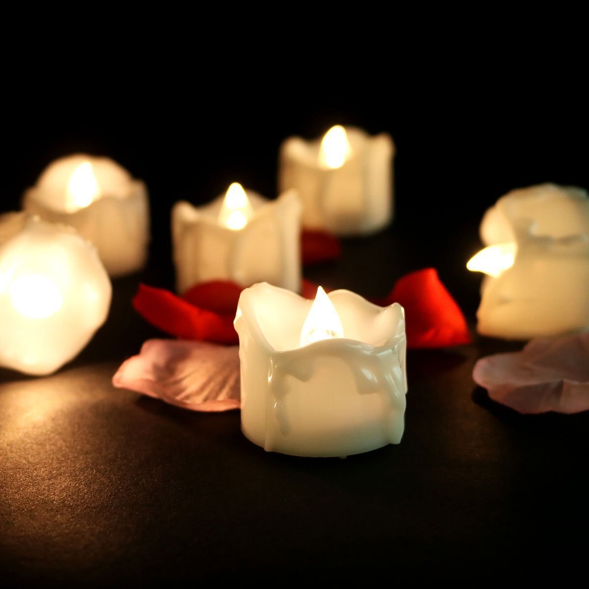 Flameless LED Tealight Candles, Set of 12 7