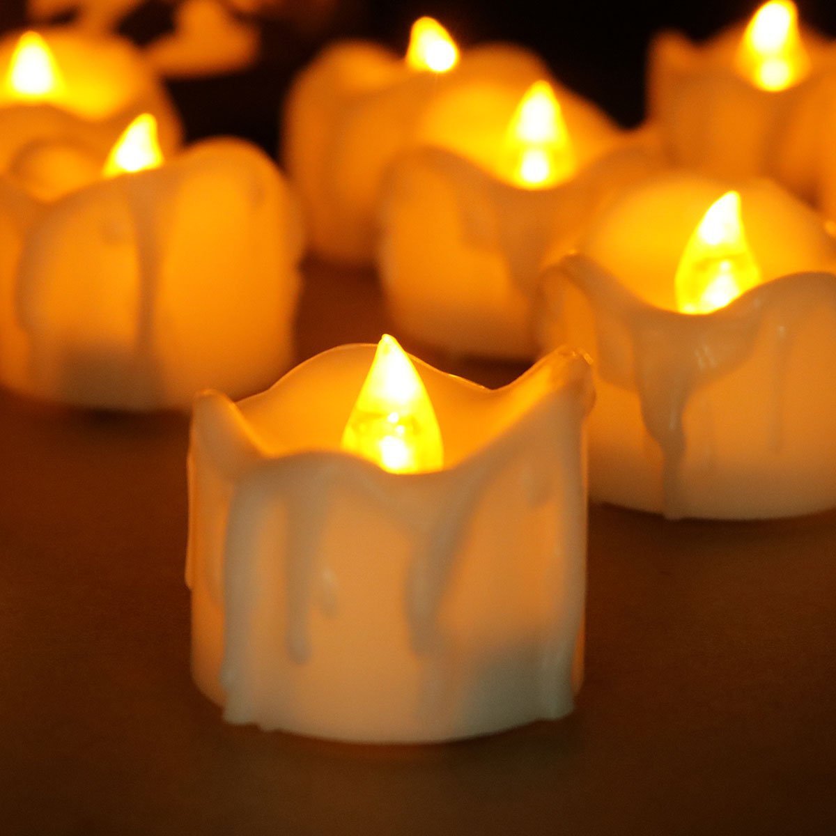 Flameless LED Tealight Candles, Set of 12 4