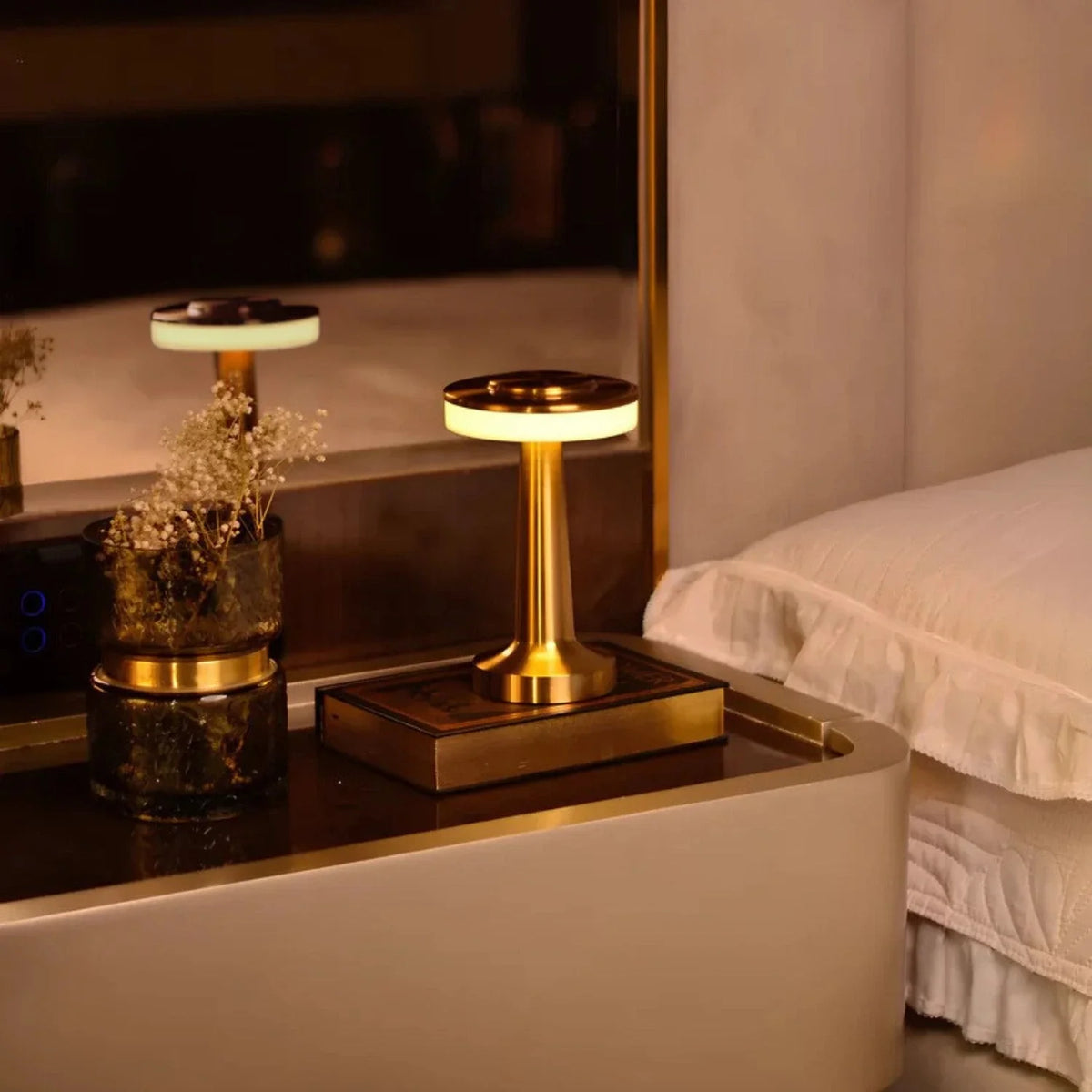 Metallic Dome Cordless Table Lamp 2