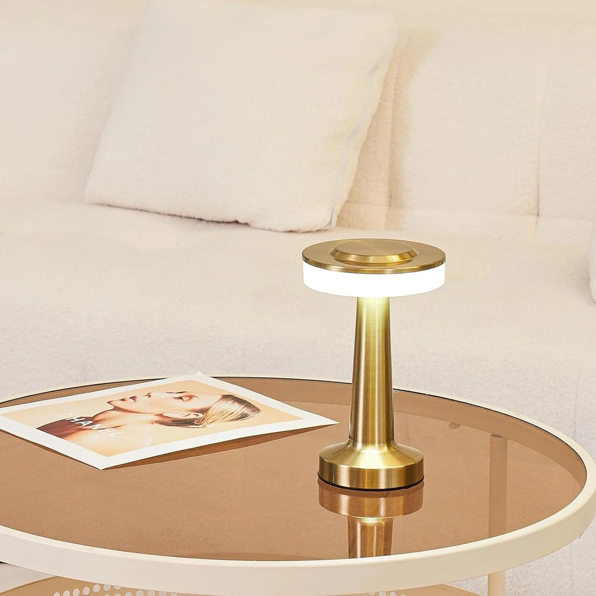 Metallic Dome Cordless Table Lamp 17