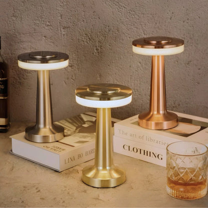 Metallic Dome Cordless Table Lamp 12