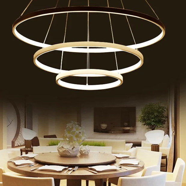 Concentric Ring LED Pendant Chandelier 7