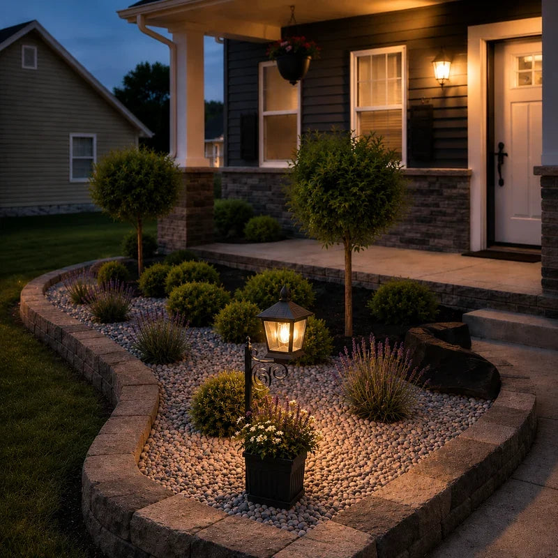 Solar Lantern Post with Planter Base 12