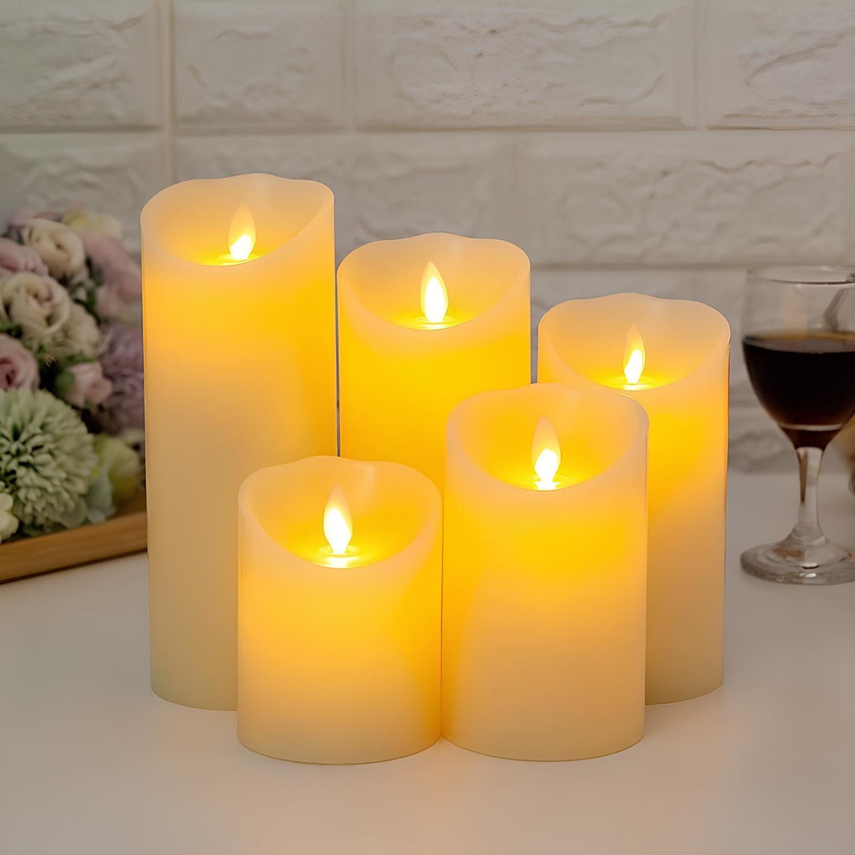 Flameless LED Pillar Candle Sets 13