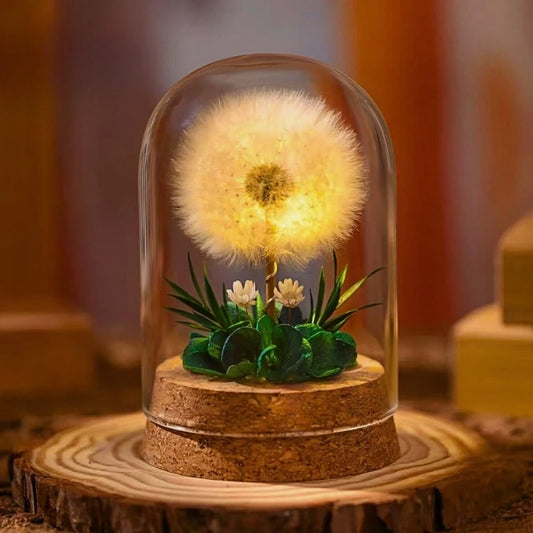 Preserved Flower Glass Dome Night Light 0