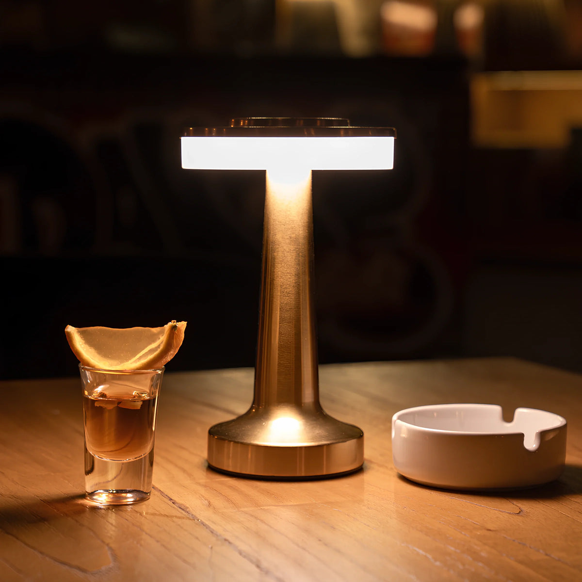 Metallic Dome Cordless Table Lamp 14