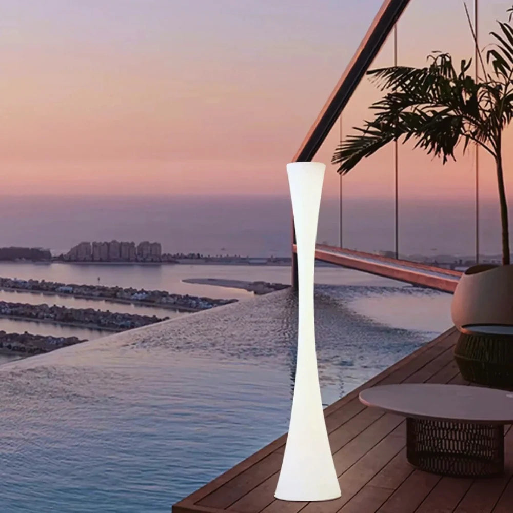 Hourglass Outdoor Glow Floor Lamp Set 7