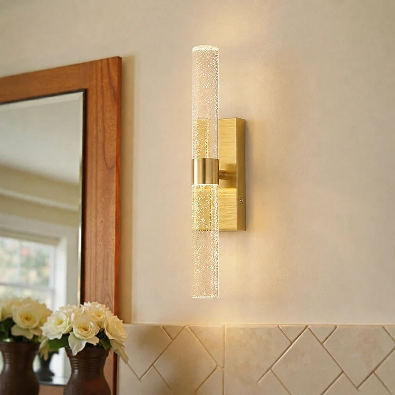 Crystal Bubble Column Cordless Wall Light 10
