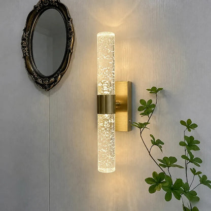 Crystal Bubble Column Cordless Wall Light 12