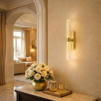 Crystal Bubble Column Cordless Wall Light 2