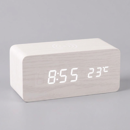 Modern Wooden Alarm Clock - variant