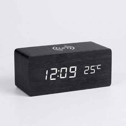 Modern Wooden Alarm Clock - variant