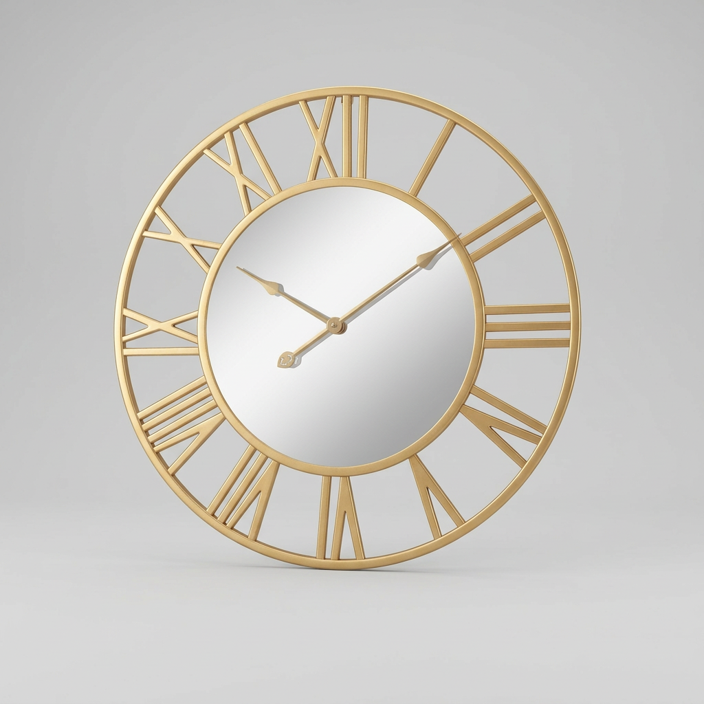 Vintage Metal Wall Clock - main