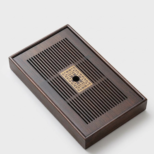 Elegant Bamboo Tea Tray with Fast-Draining Design - main