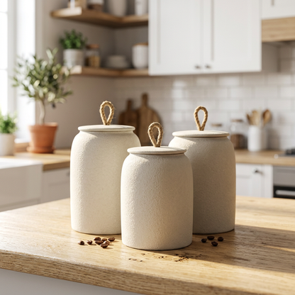 Vintage Kitchen Canisters - lifestyle