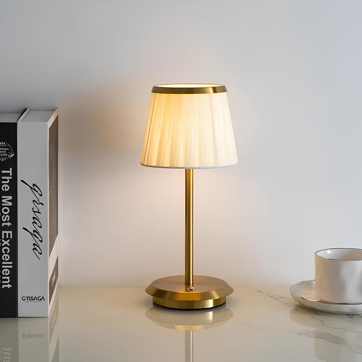 Pleated Shade Cordless Table Lamp 15