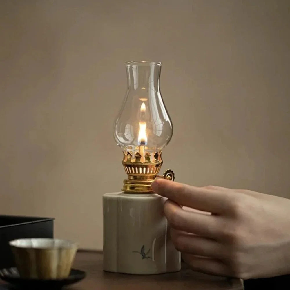 Hand-Finished Ceramic Oil Lantern 13