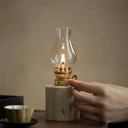 Hand-Finished Ceramic Oil Lantern 13