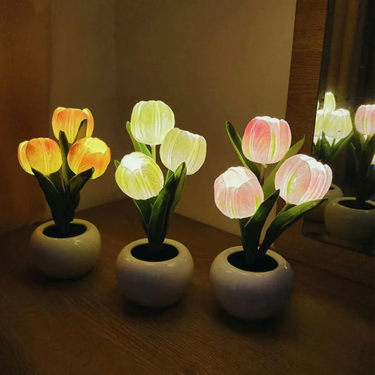 Glowing Tulip Bouquet Night Light 0
