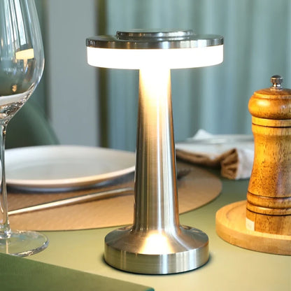 Metallic Dome Cordless Table Lamp 18