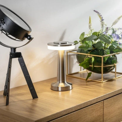 Metallic Dome Cordless Table Lamp 7